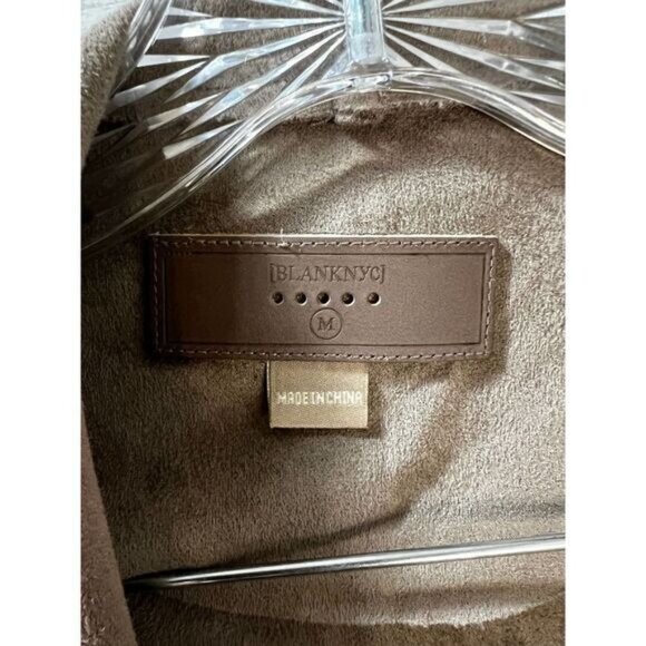 Blanknyc Womens Faux Suede Waterfall Jacket‎ Brown M - Picture 4 of 6